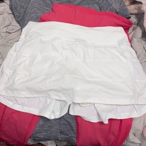 Lululemon pace rival skirt in white